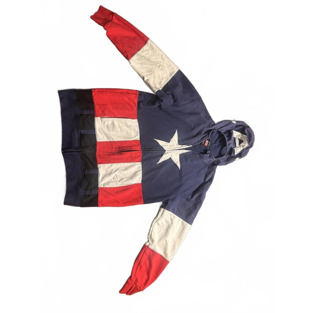 Marvel Captain America Hoodie by Mad Engine, Large